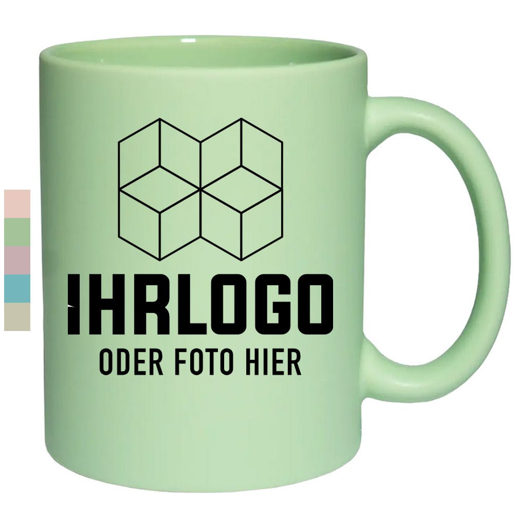 Tasse Keramik satiniert, mattiert in Pastellfarben - Drucksaal