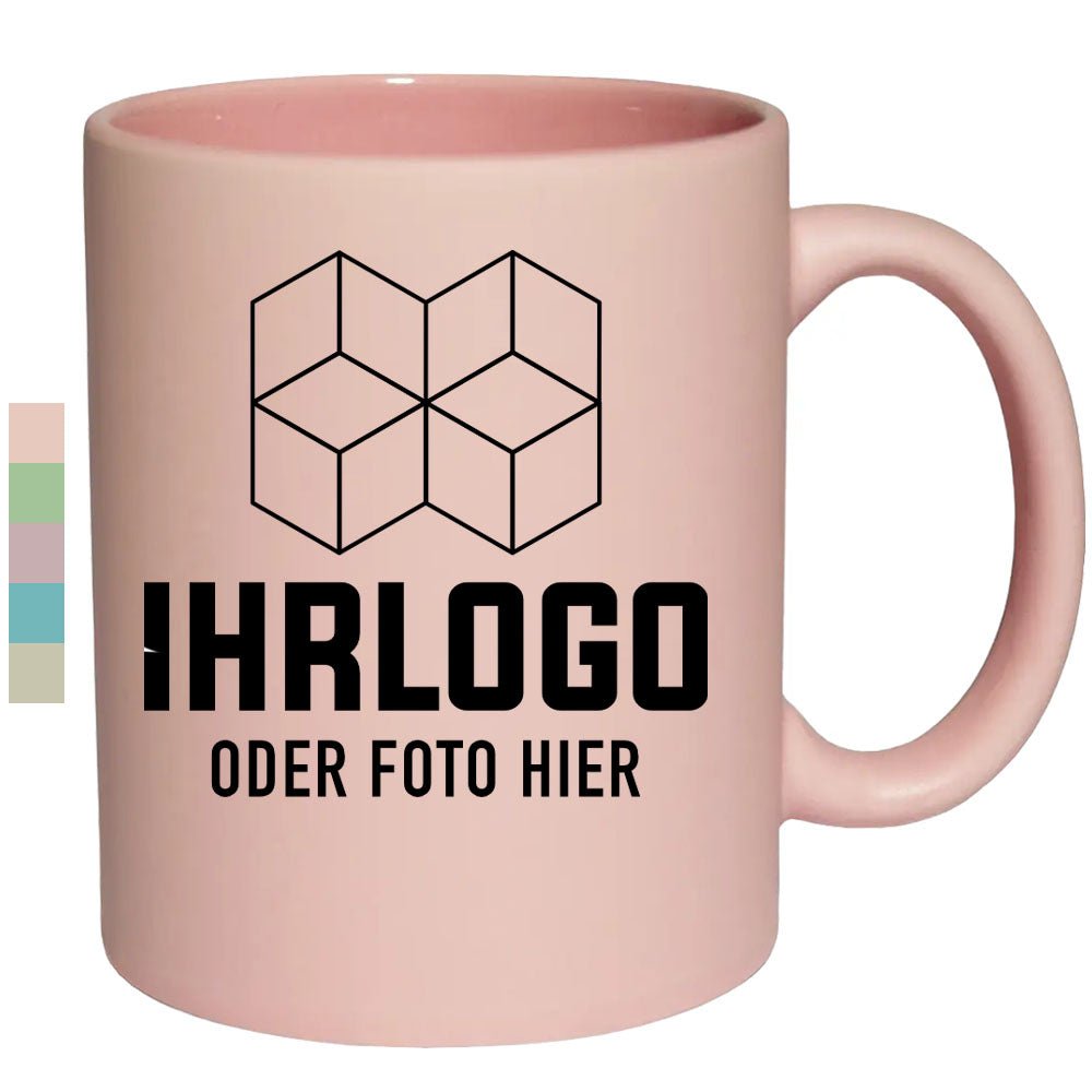 Tasse Keramik satiniert, mattiert in Pastellfarben - Drucksaal