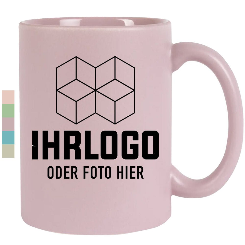 Tasse Keramik satiniert, mattiert in Pastellfarben - Drucksaal