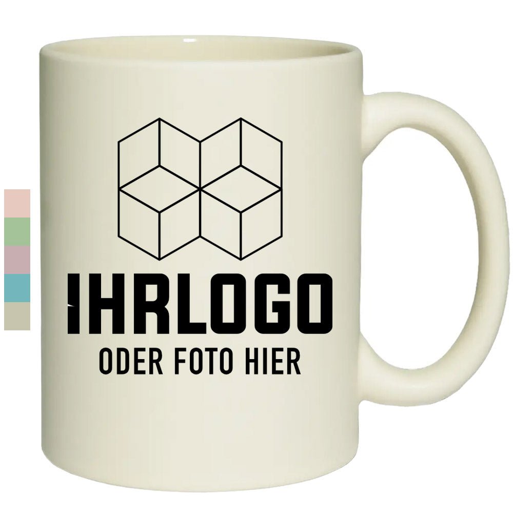 Tasse Keramik satiniert, mattiert in Pastellfarben - Drucksaal