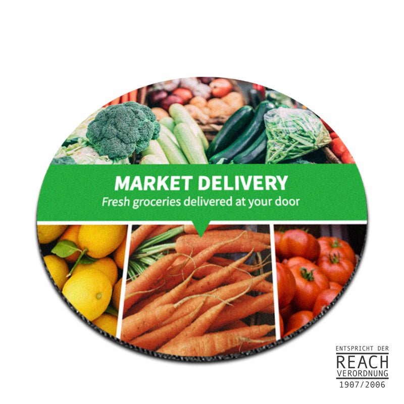 Textil - Mousepad in rund ø 19 cm - Drucksaal