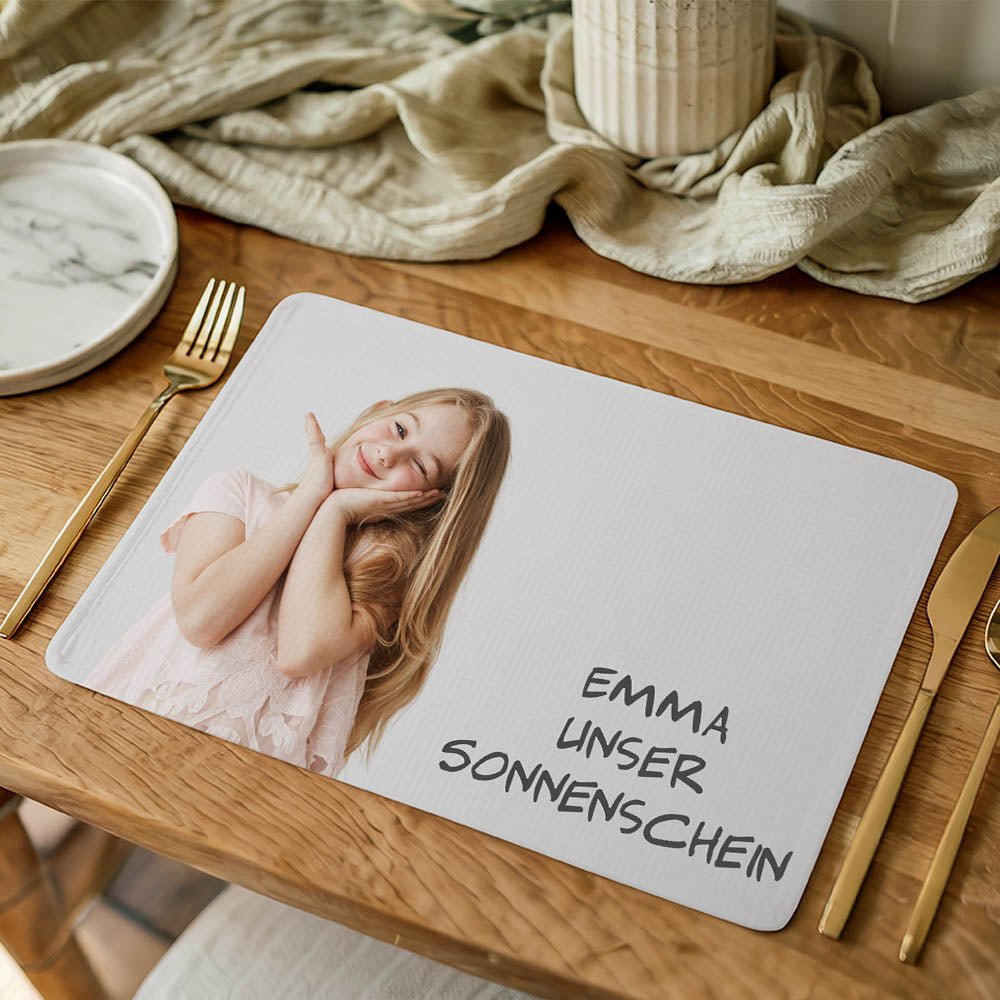 Textil - Tischset 2 - lagig weiß, Größe 415 x 290 mm - Drucksaal