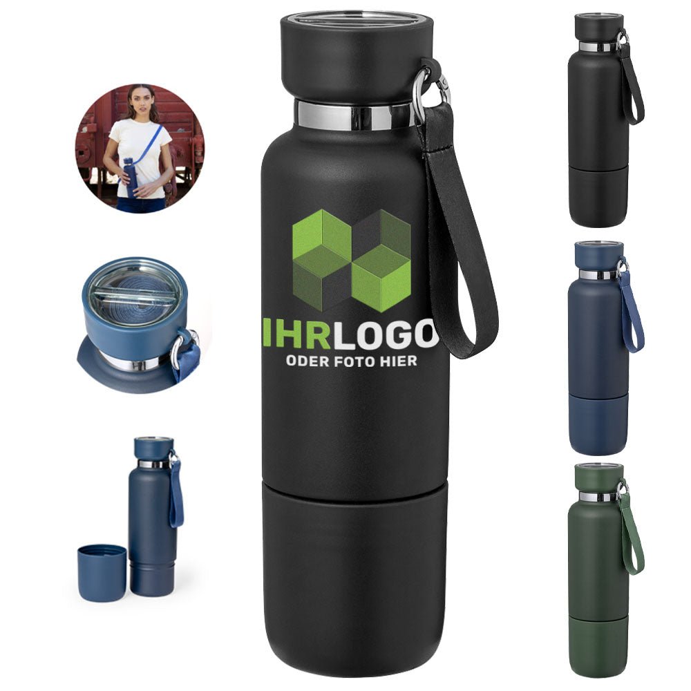 Thermosflasche, Thermoskanne aus Edelstahl 500 ml. - Drucksaal
