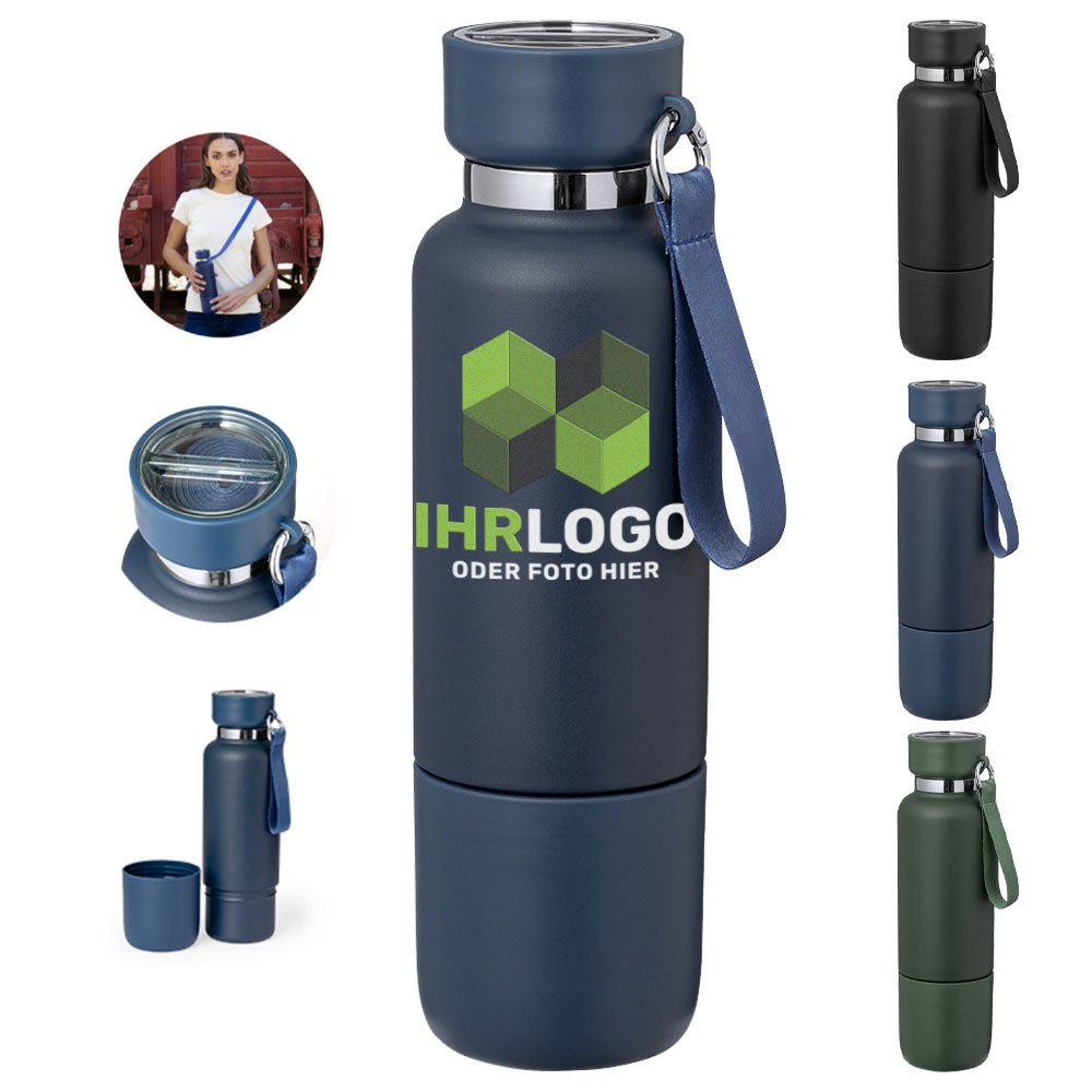 Thermosflasche, Thermoskanne aus Edelstahl 500 ml. - Drucksaal