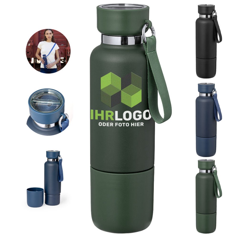 Thermosflasche, Thermoskanne aus Edelstahl 500 ml. - Drucksaal
