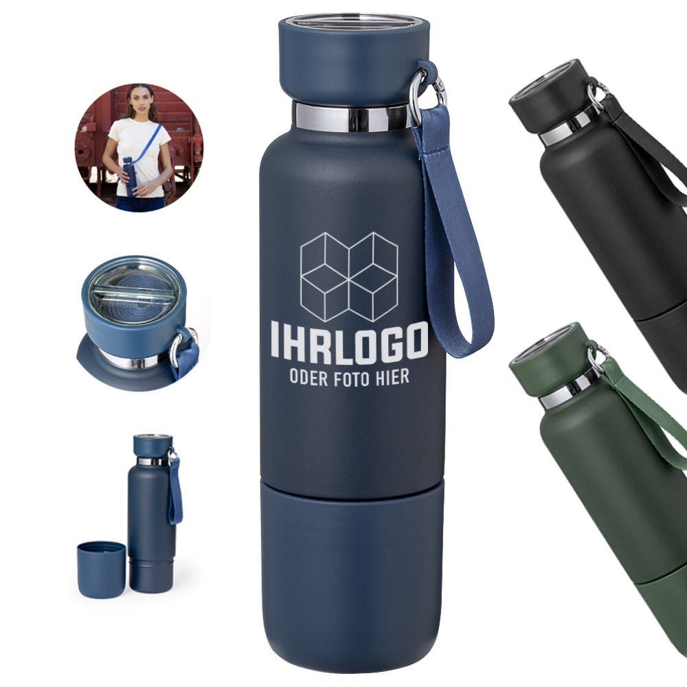 Thermosflasche, Thermoskanne aus Edelstahl 500 ml. - Drucksaal