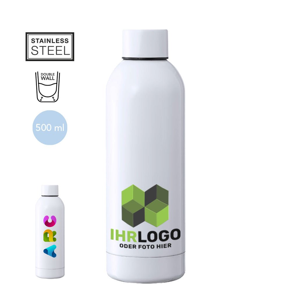 Trinkflasche 500ml "Hidis" aus doppelwandigem Edelstahl