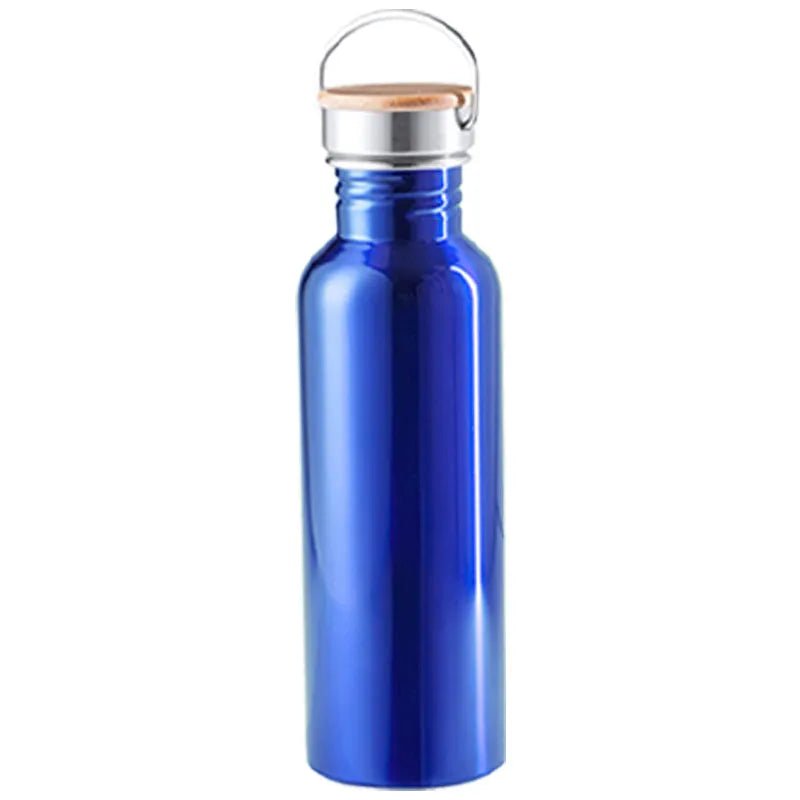 Trinkflasche 800 ml mit Bambusdeckel - Drucksaal