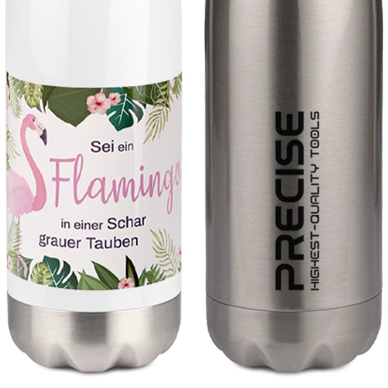 Trinkflasche Heliox 500 ml in weiß oder silber - Drucksaal