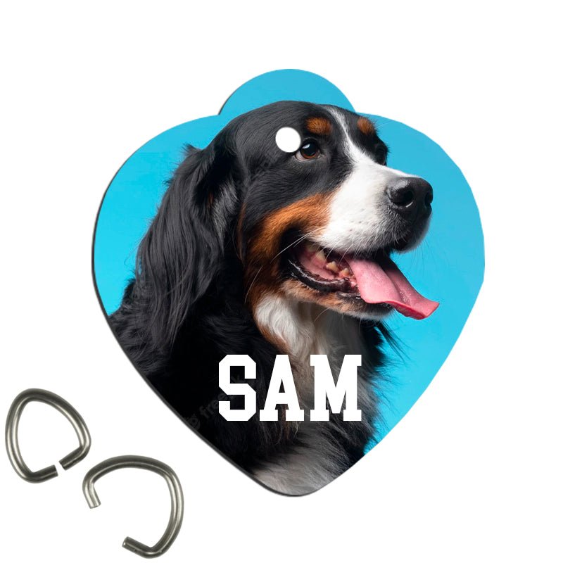 Weißer Aluminium - Anhänger Herzform - Drucksaal