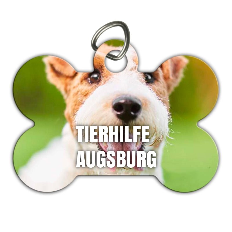 Weißer Aluminium - Anhänger Knochen - Drucksaal