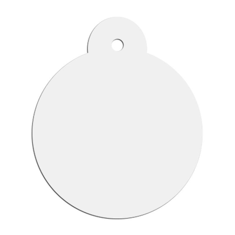 Weißer Aluminium - Anhänger ø 32 mm - Drucksaal