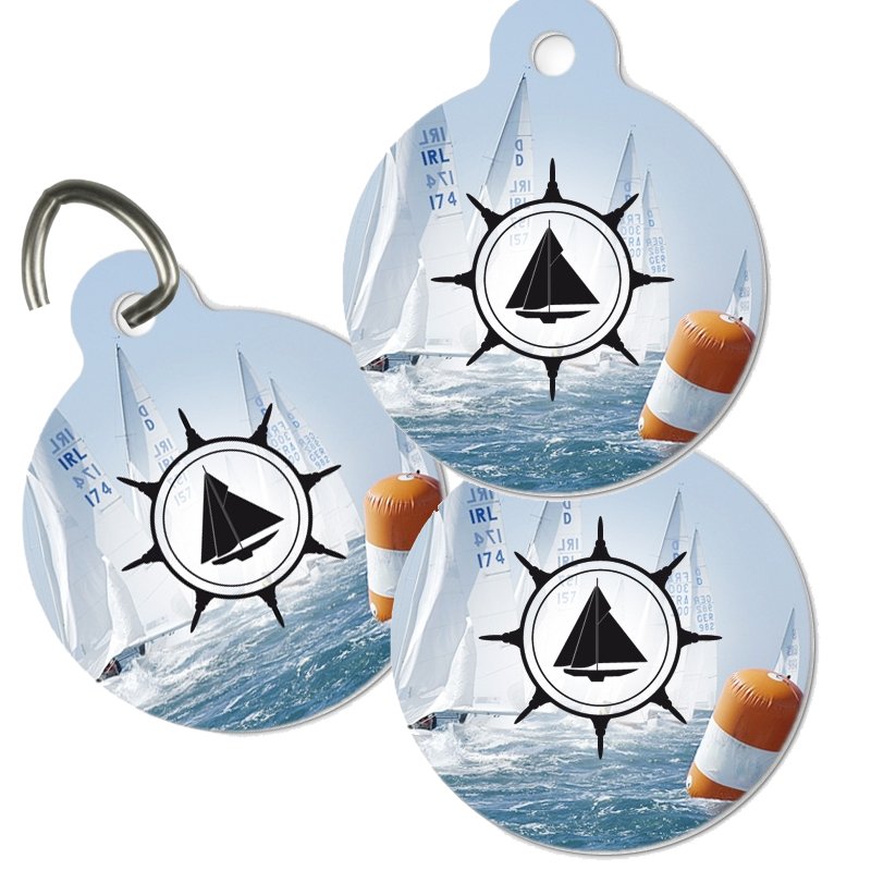 Weißer Aluminium - Anhänger ø 32 mm - Drucksaal