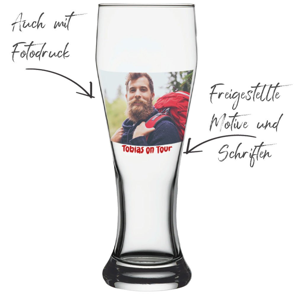 Weizenglas 0.5ltr klar bedrucken