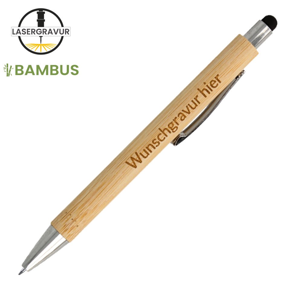 Zharu Soft Touch Pointer Druckkugelschreiber aus Bambus - Drucksaal