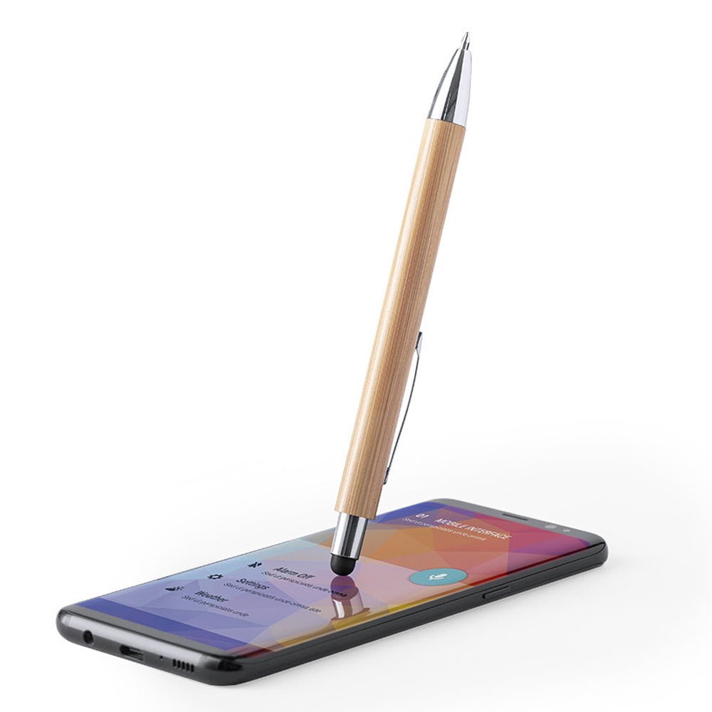 Zharu Soft Touch Pointer Druckkugelschreiber aus Bambus - Drucksaal