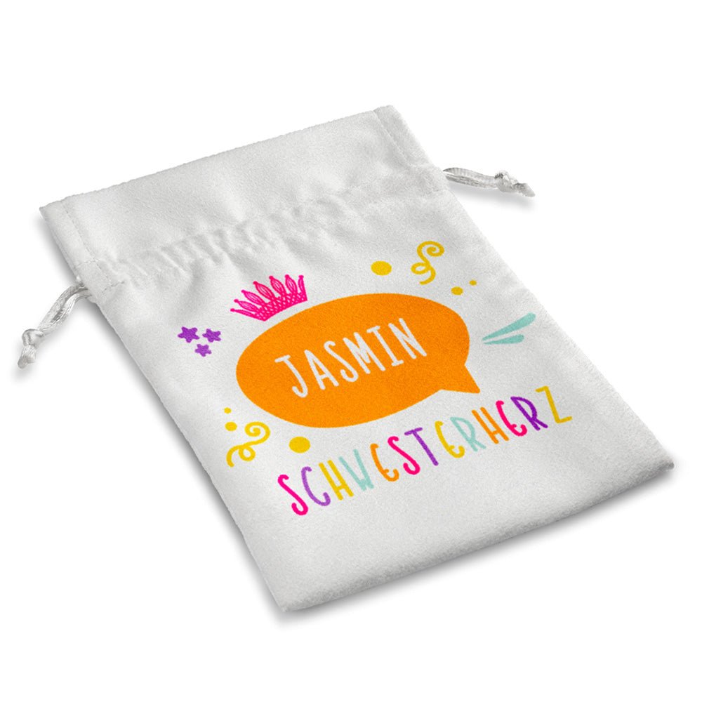 Zugband - Beutel für Geschenke, samtweich in 2 Größen - Drucksaal